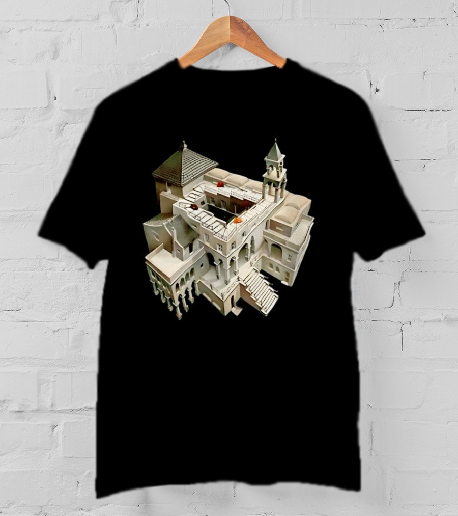 Escher Impossible Building Optical Illusion Architecture T-Shirt