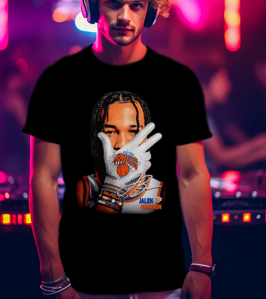 New York Knicks Jalen Brunson Iceman Burner Signature Basketball Player T-Shirt