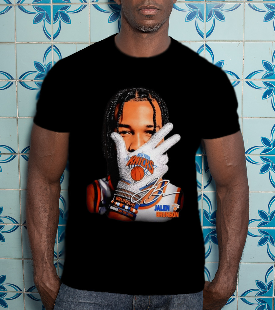 New York Knicks Jalen Brunson Iceman Burner Signature Basketball Player T-Shirt