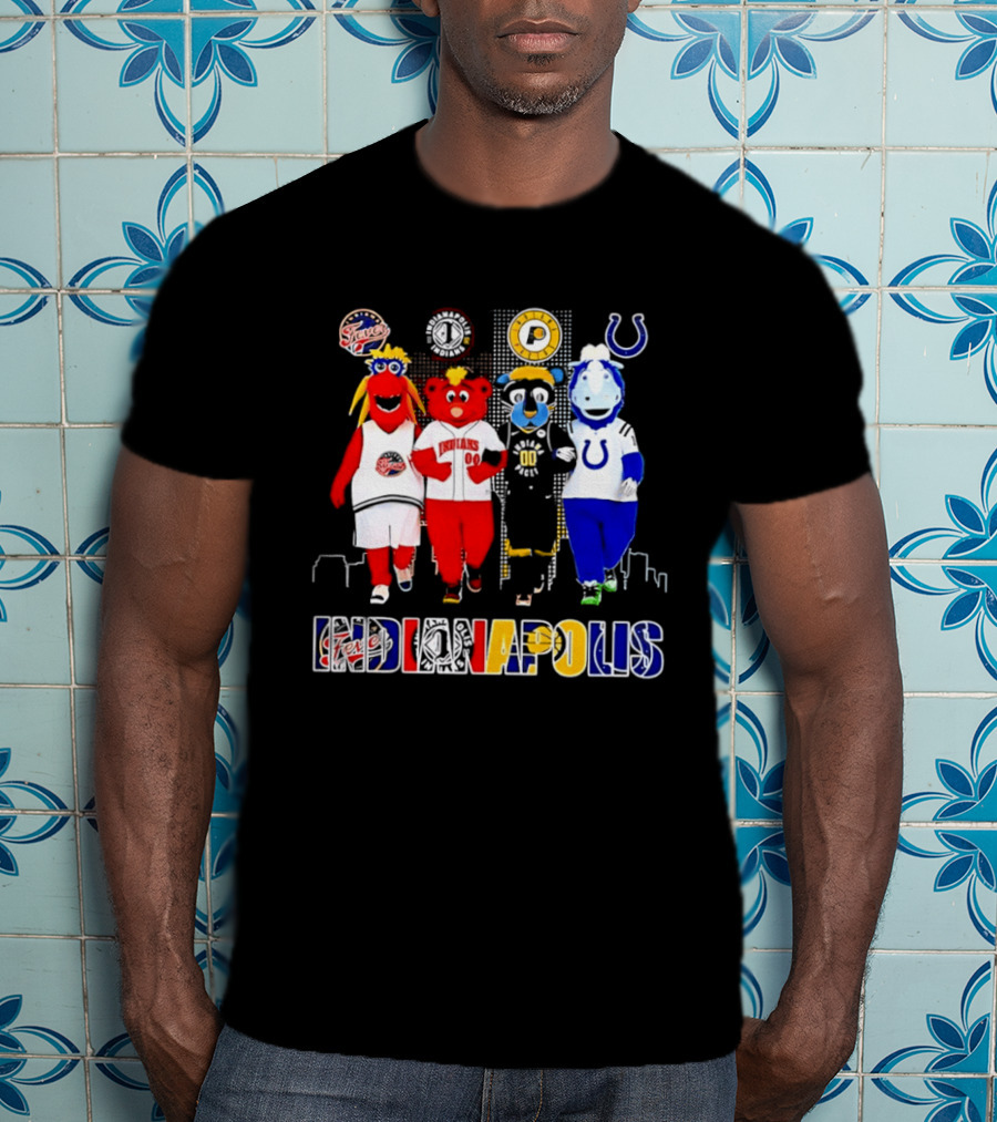 Indiana Fever Pacers Colts Indians Mascots Indianapolis T-Shirt