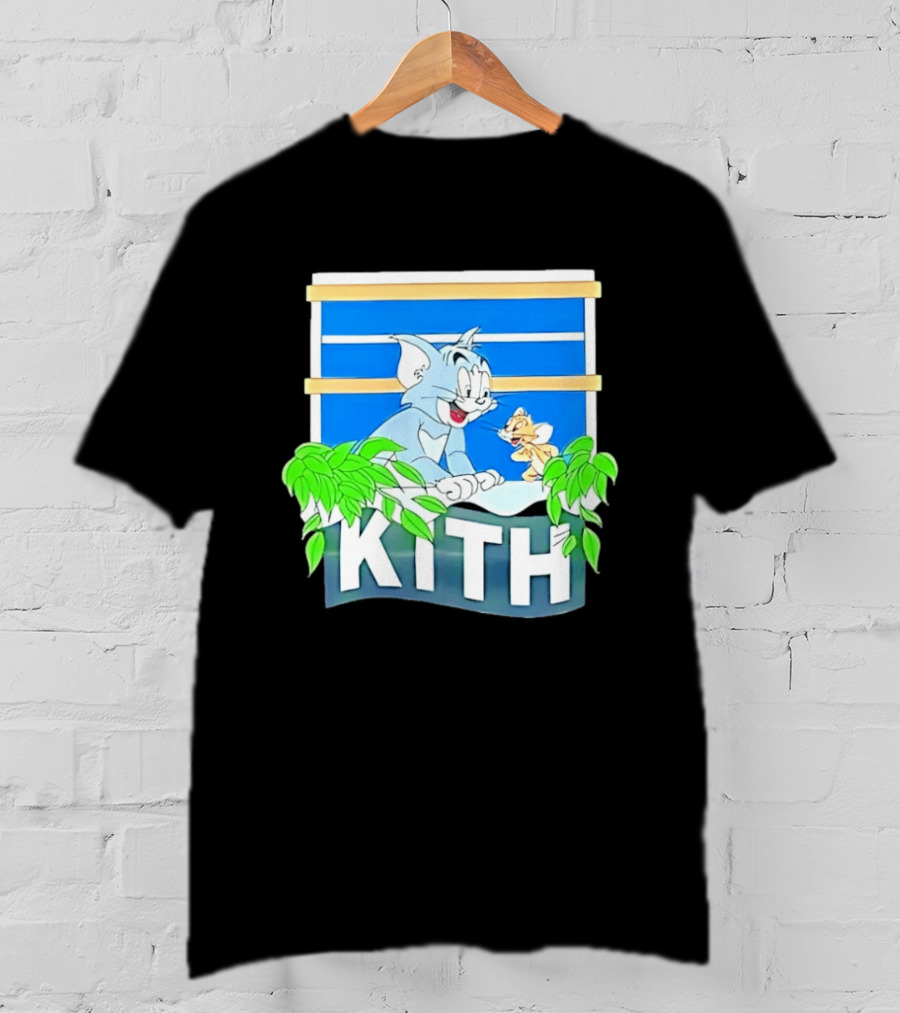 Kith Tom And Jerry Window Scene With Leaves T-Shirt