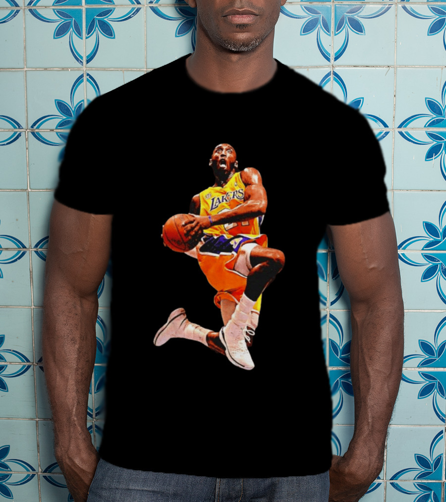 Kobe Bryant Los Angeles Lakers 24 NBA Dunk Pose Iconic Basketball Legend T-Shirt