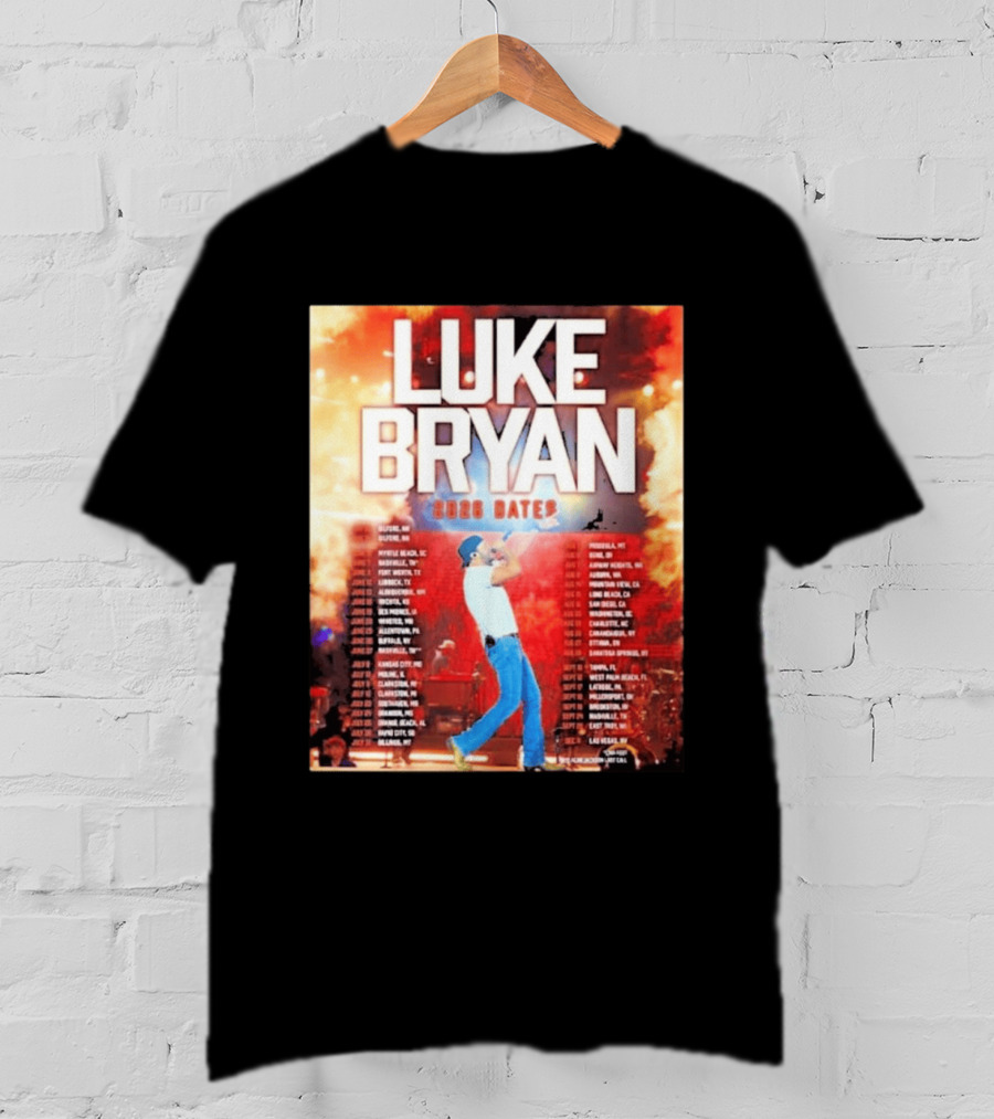 Luke Bryan 2026 Dates Tour Cities Concert Events T-Shirt