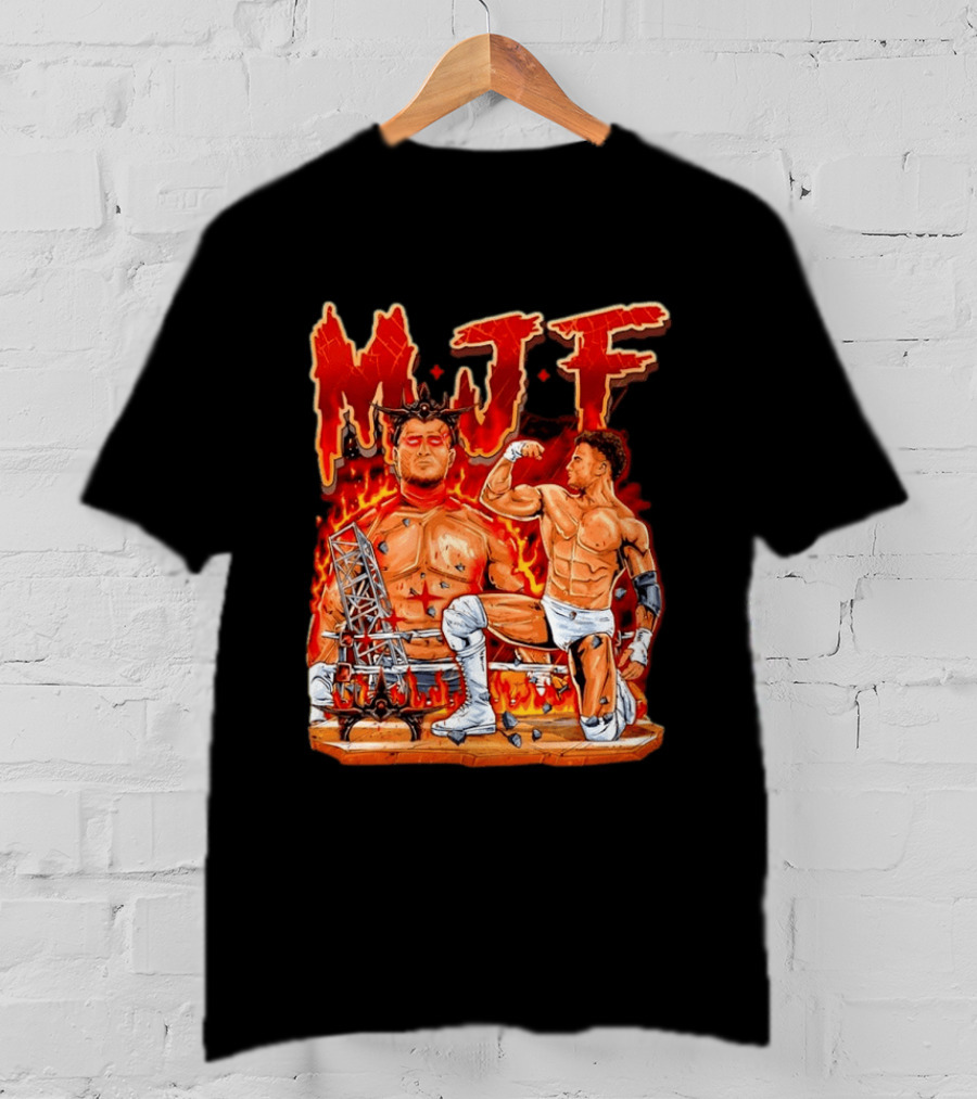MJF Fiery Devil Dual Persona Wrestling Inferno T-Shirt