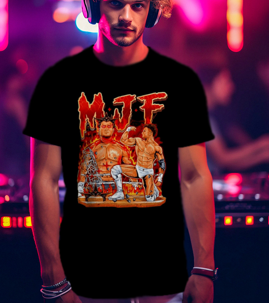 MJF Fiery Devil Dual Persona Wrestling Inferno T-Shirt