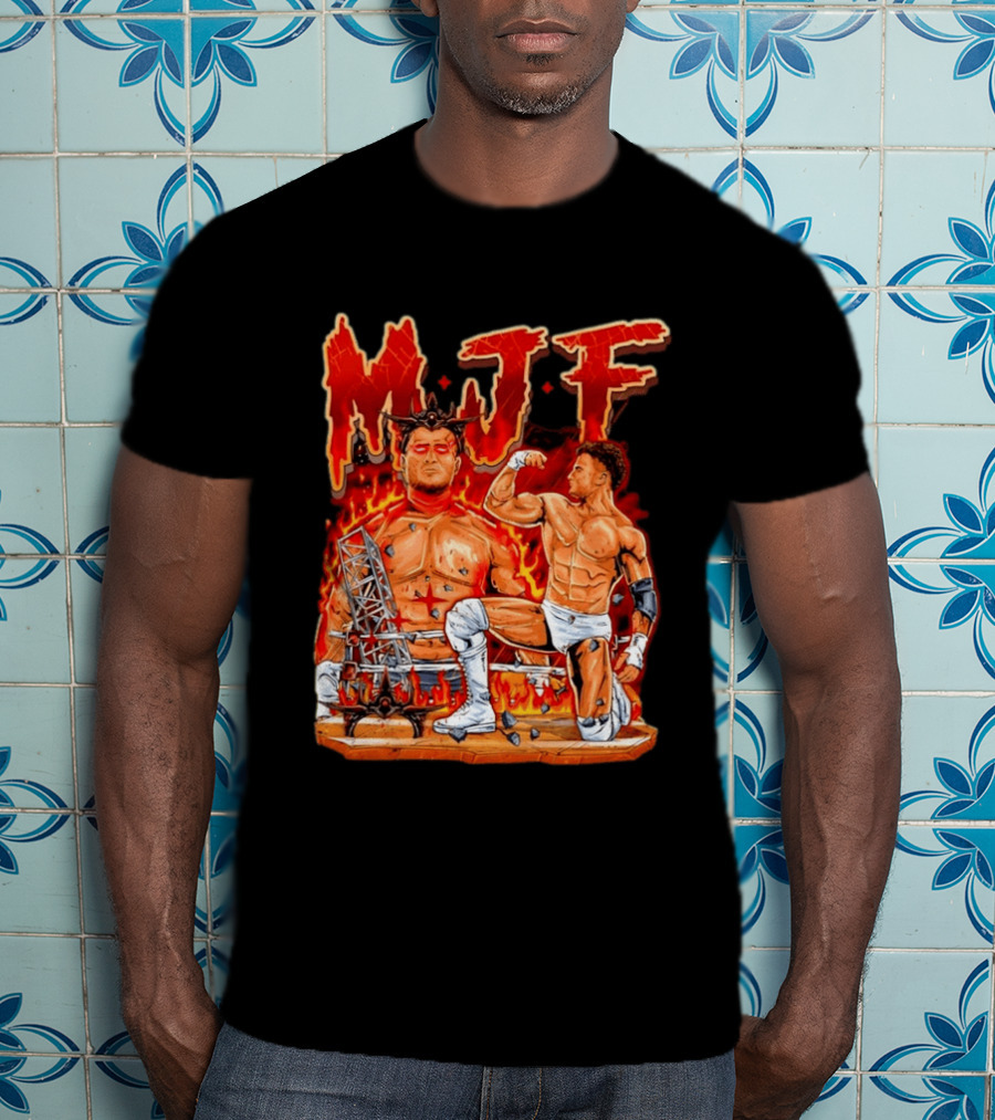 MJF Fiery Devil Dual Persona Wrestling Inferno T-Shirt