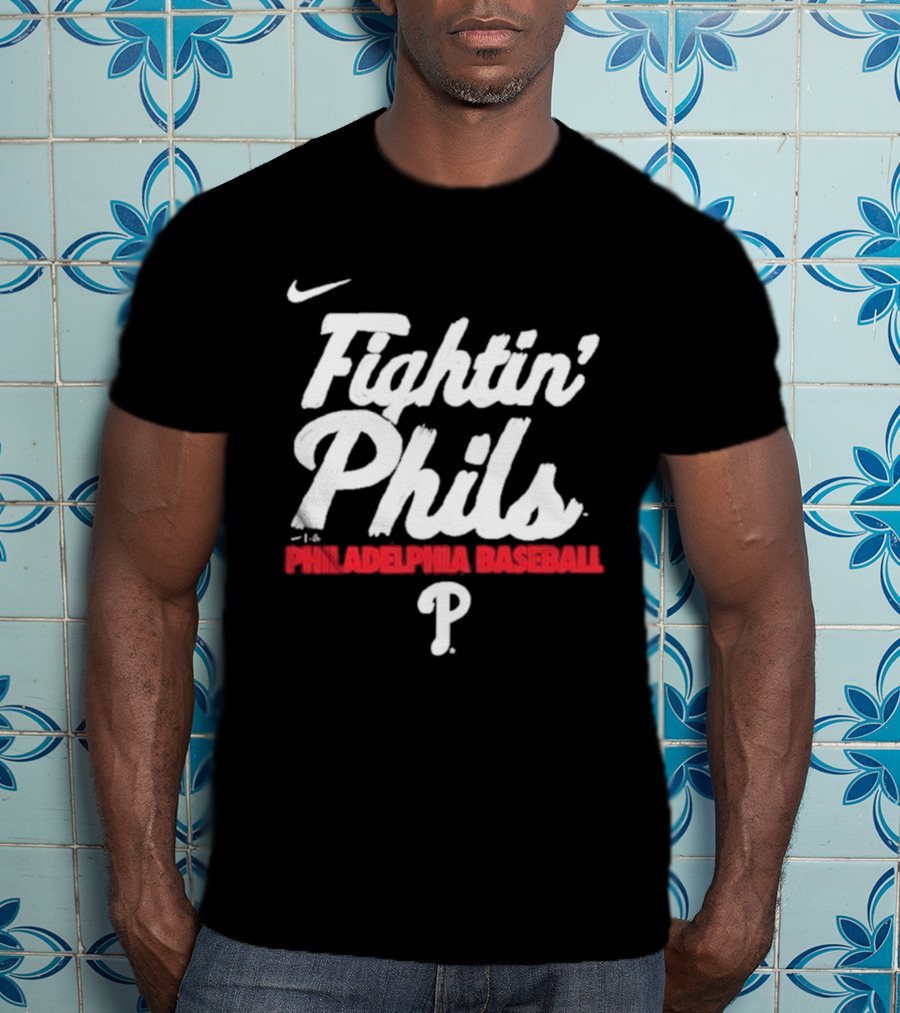 Nike Fightin' Phils Philadelphia Baseball City Connect Handwriting Club T-Shirt