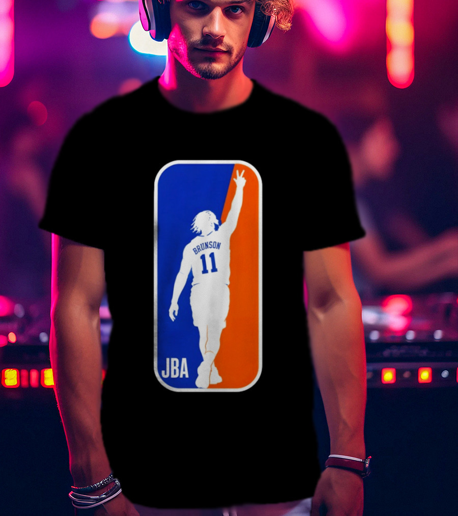 Jalen Brunson 11 JBA Basketball Victory Sign New York T-Shirt