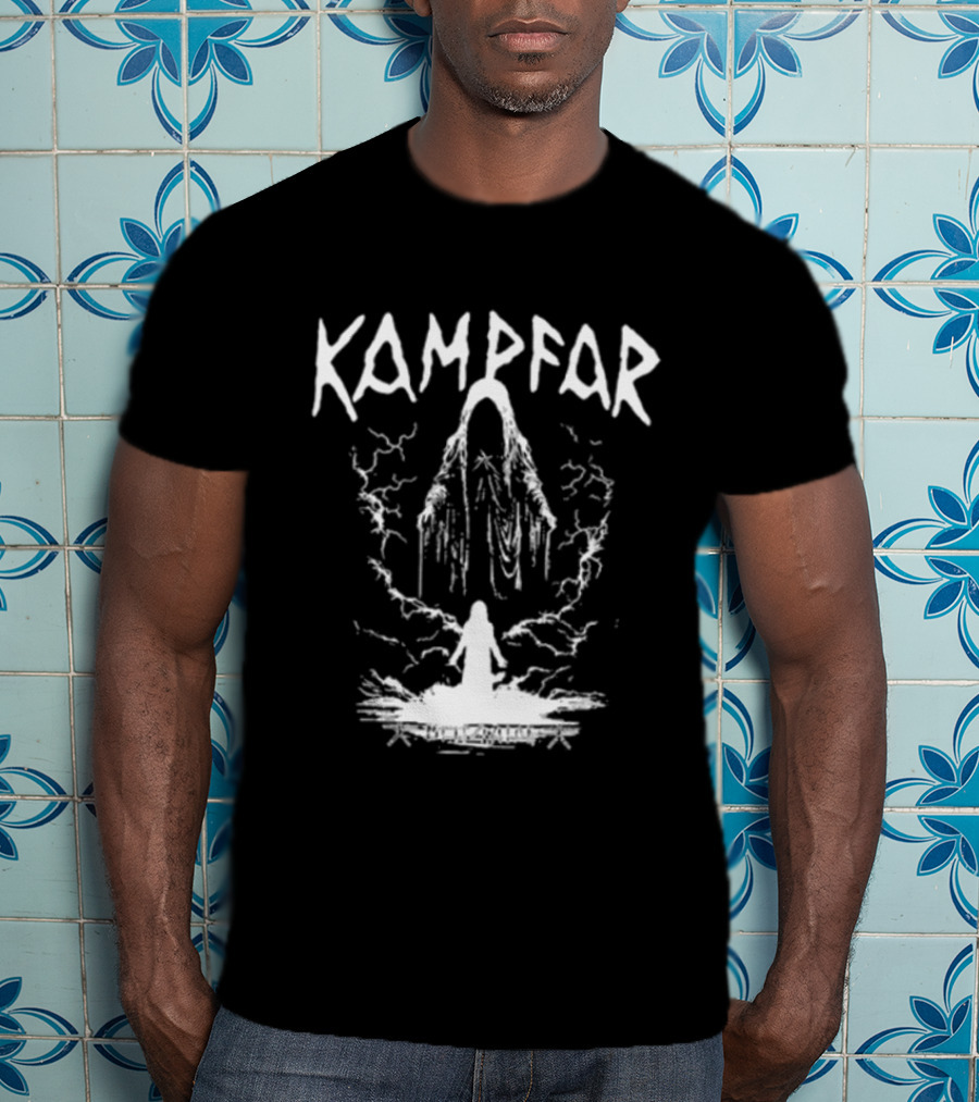 Kampfar May 27 2026 Medellín Colombia Event Ghostly Figure Forest Setting T-Shirt