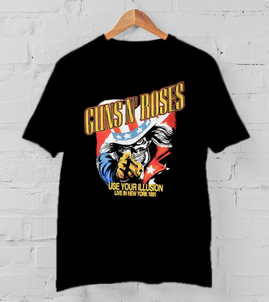 Guns N' Roses Use Your Illusion Live In New York 1991 Uncle Sam T-Shirt