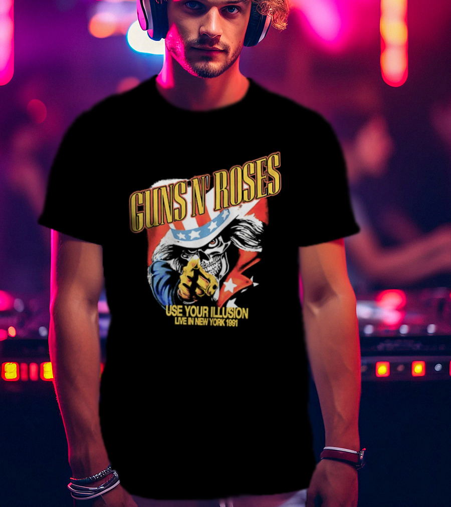 Guns N' Roses Use Your Illusion Live In New York 1991 Uncle Sam T-Shirt