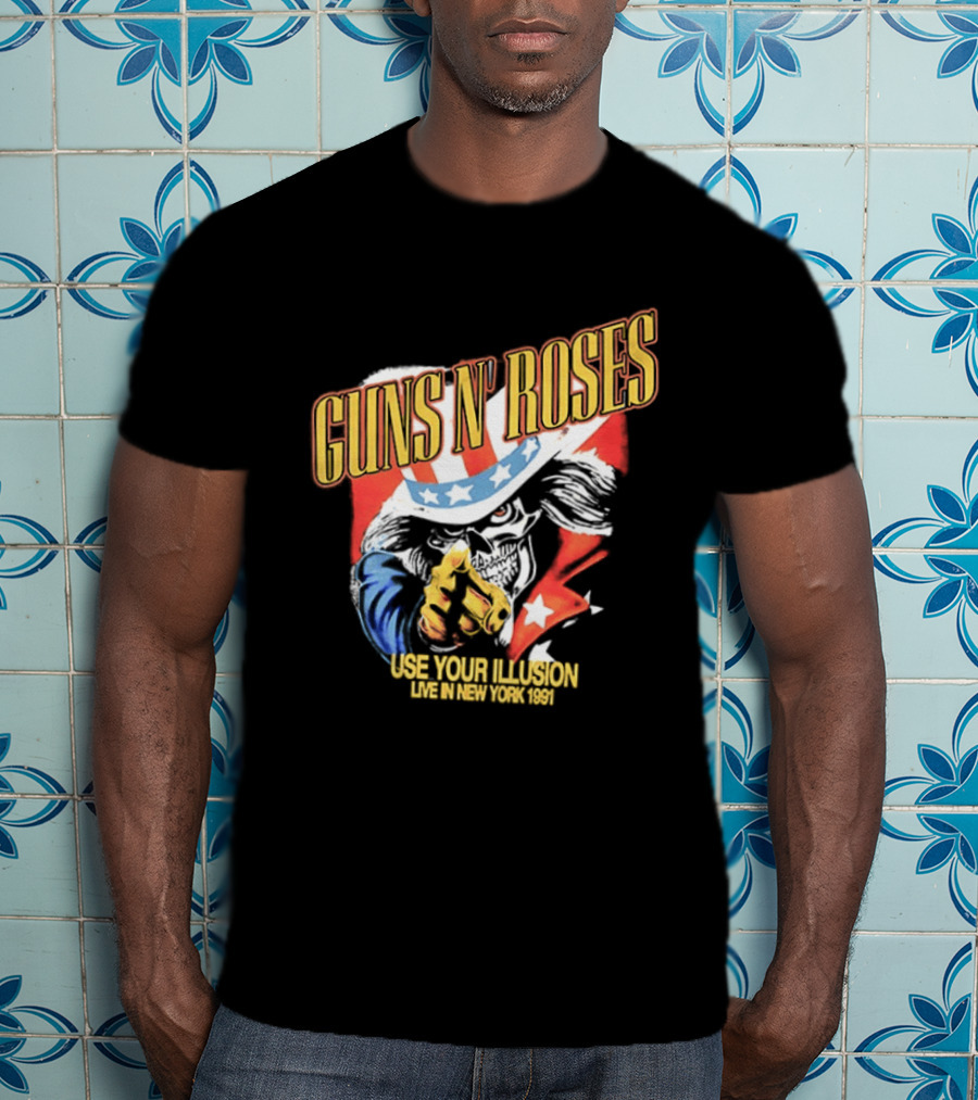 Guns N' Roses Use Your Illusion Live In New York 1991 Uncle Sam T-Shirt