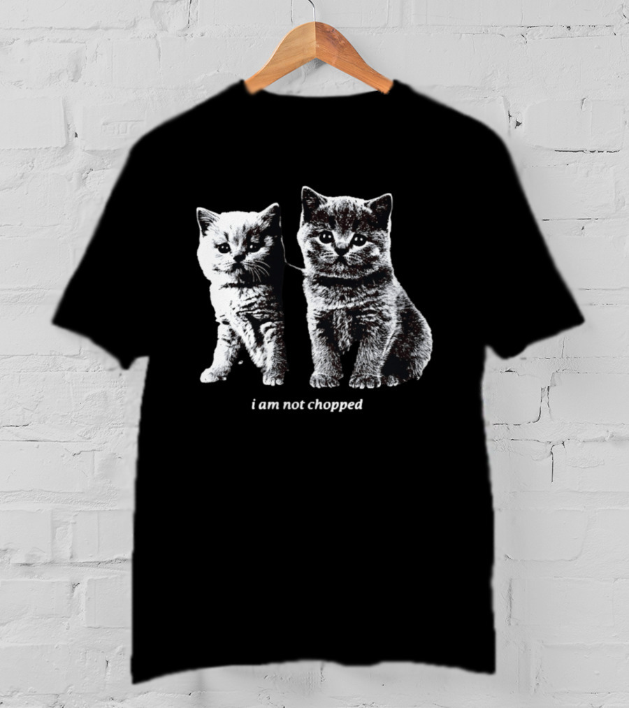 I Am Not Chopped Cats Duo Black And White Kitten T-Shirt
