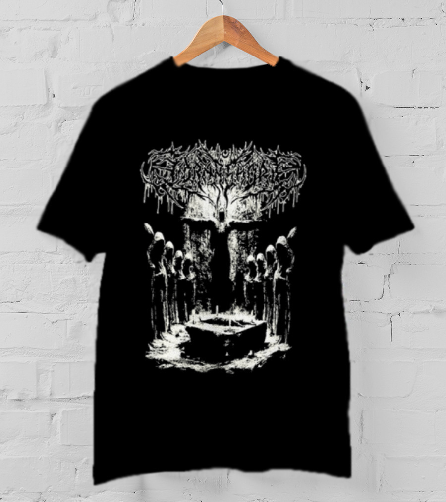 Lorna Shore Suffocate In The Ashen Wake Skeletons And Tree T-Shirt