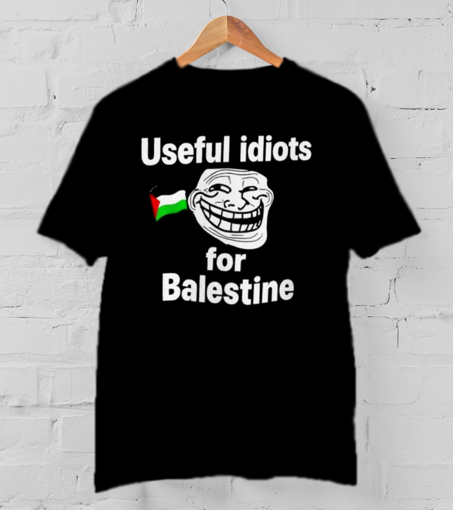 Useful Idiots For Balestine Troll Face Flag T-Shirt