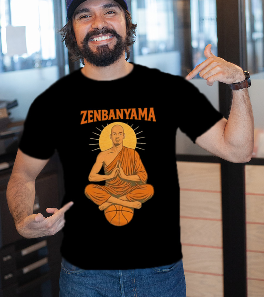 Zenbanyama Victor Wembanyama Monk Basketball Meditation T-Shirt