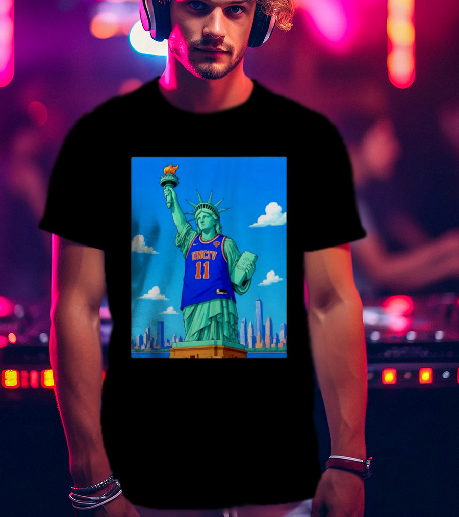 UNCIV 11 Jersey On Statue Of Liberty New York Knicks T-Shirt