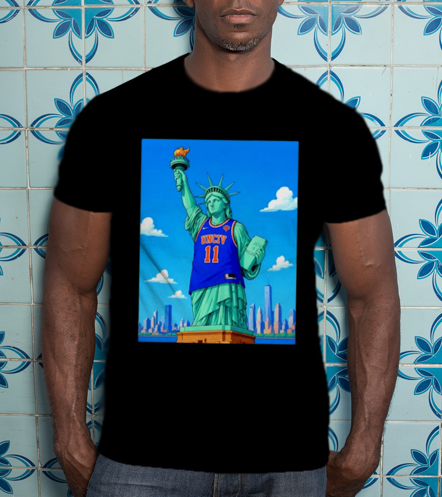 UNCIV 11 Jersey On Statue Of Liberty New York Knicks T-Shirt
