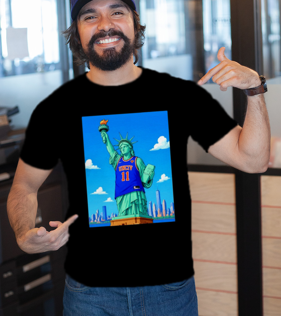 UNCIV 11 Jersey On Statue Of Liberty New York Knicks T-Shirt