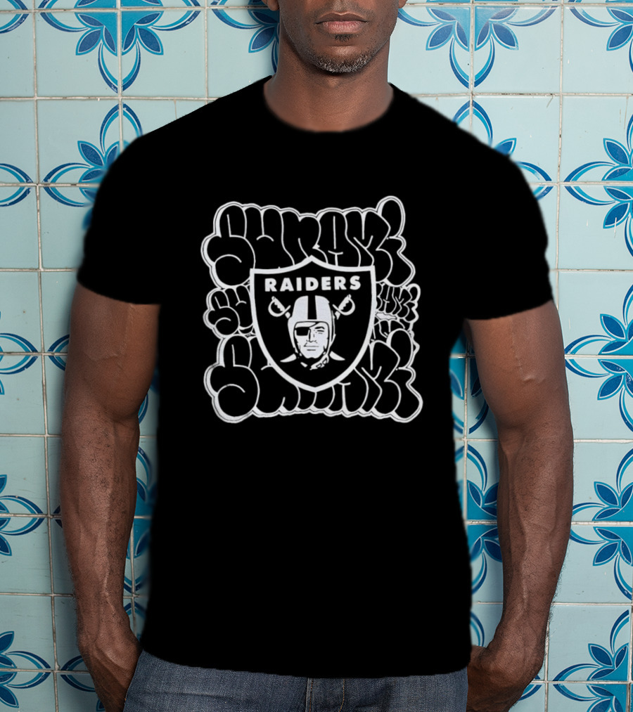 Suavecito Raiders Graffiti Bubble Shield T-Shirt