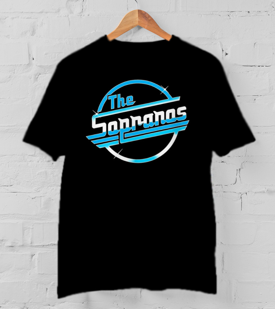 The Sopranos Blue Sparkle Retro Circle T-Shirt