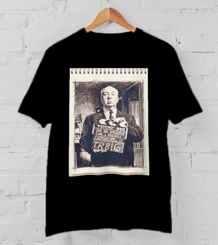 Alfred Hitchcock Psycho 9401 Clapperboard Sketchbook TR 86 T-Shirt