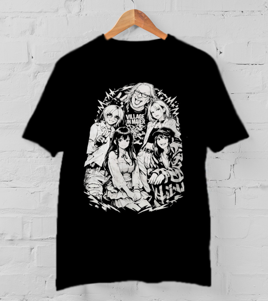Andrew WK Village Maier Anime Characters T-Shirt