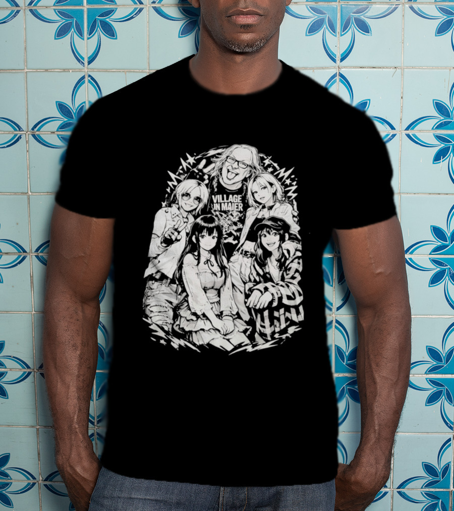 Andrew WK Village Maier Anime Characters T-Shirt