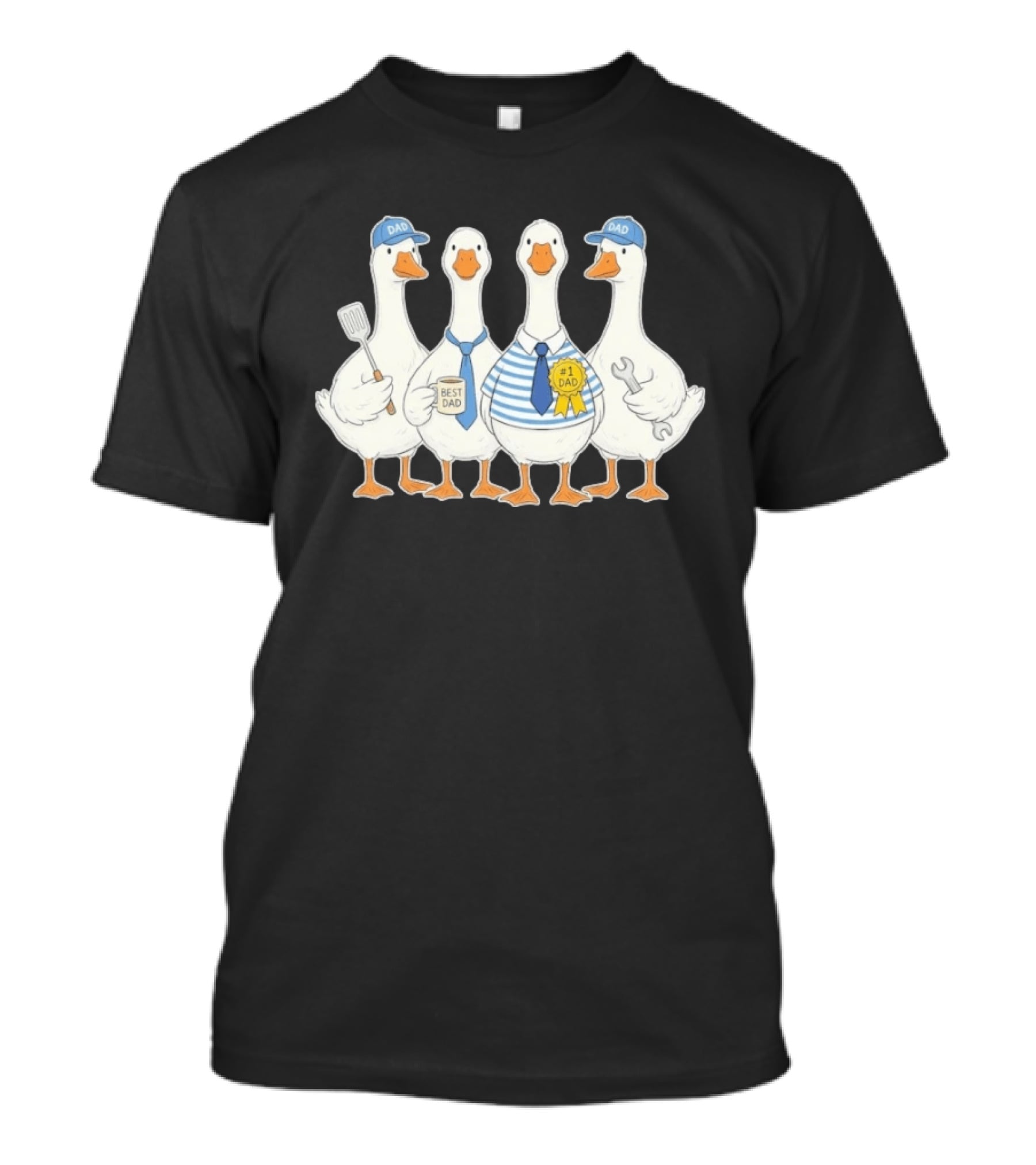 Father's Day Dad Geese Best Dad #1 Dad T-Shirt