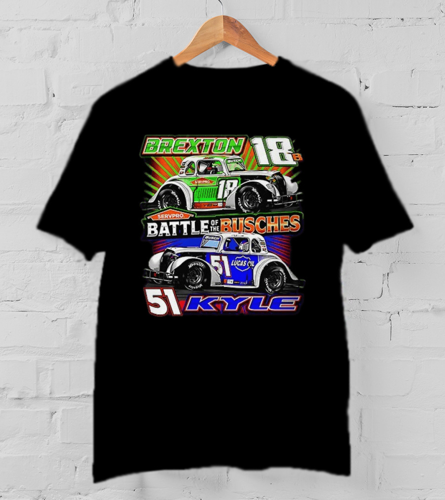 Brexton 18 Busch Kyle 51 Battle Of The Busches Racing T-Shirt