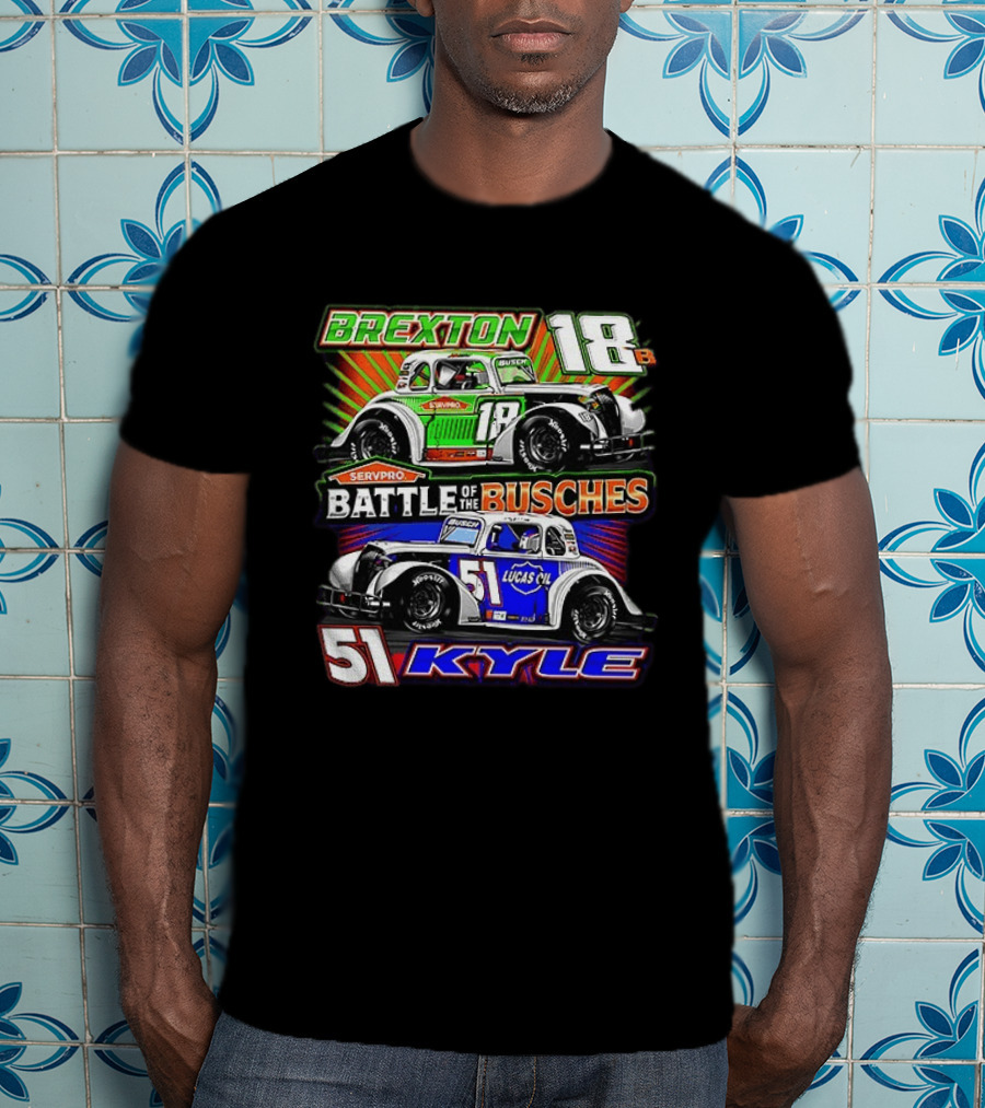 Brexton 18 Busch Kyle 51 Battle Of The Busches Racing T-Shirt