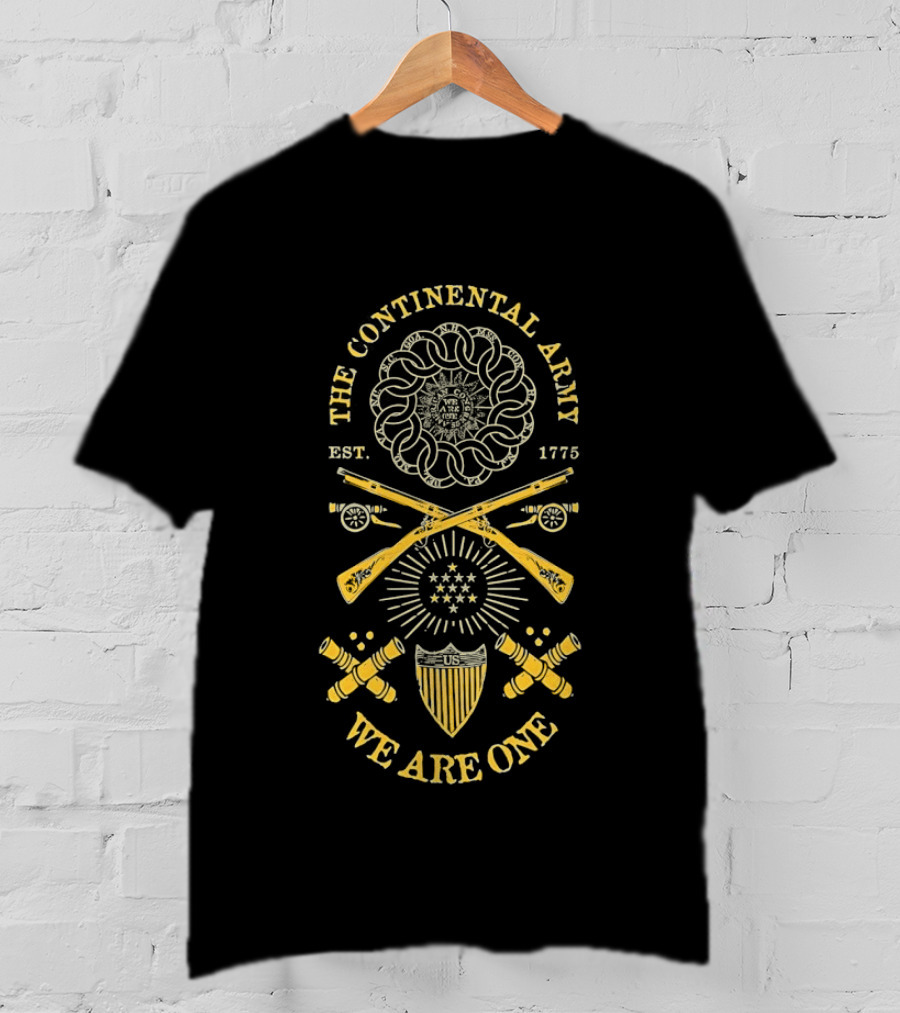 The Continental Army We Are One Muskets American Congress Est 1775 T-Shirt