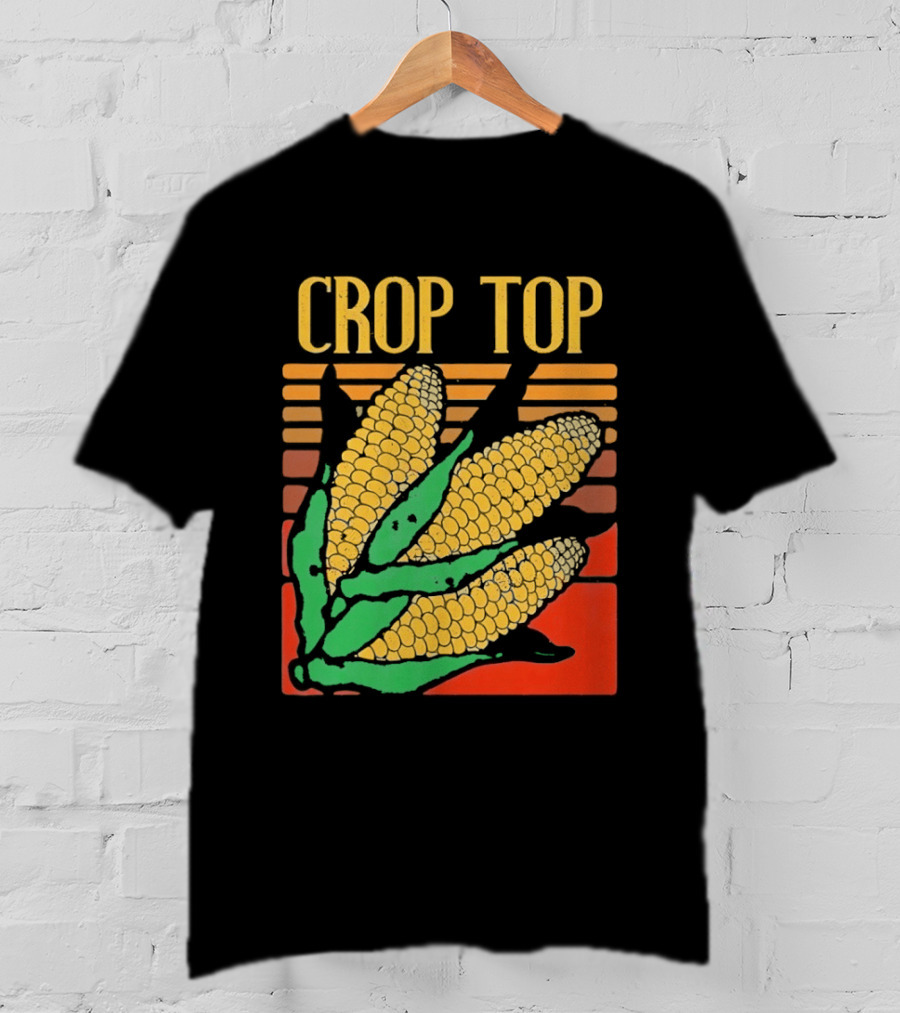 CROP TOP Corn Cobs Maize Sweetcorn Vegetable Agriculture Farm Harvest T-Shirt