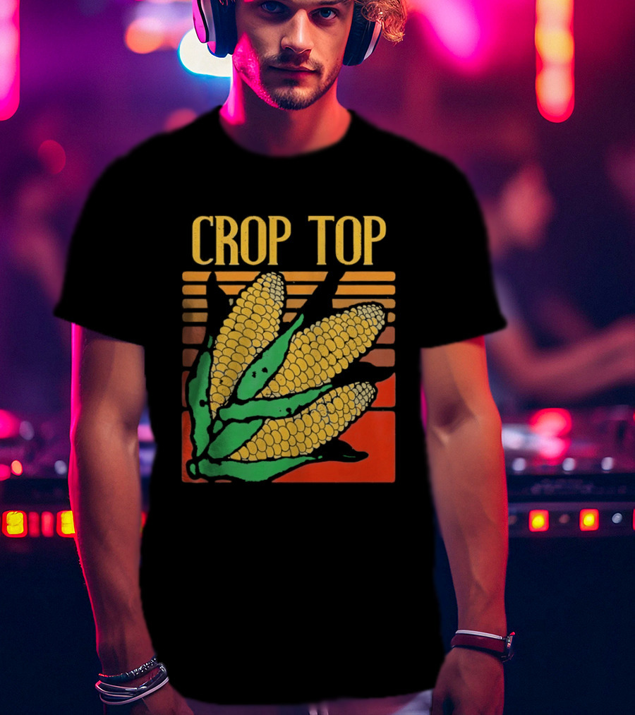 CROP TOP Corn Cobs Maize Sweetcorn Vegetable Agriculture Farm Harvest T-Shirt