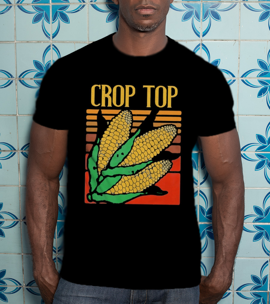 CROP TOP Corn Cobs Maize Sweetcorn Vegetable Agriculture Farm Harvest T-Shirt