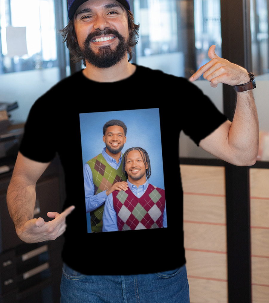 Jalen Brunson Karl Anthony Towns New York Knicks NBA Step Brothers Sweater Photo T-Shirt