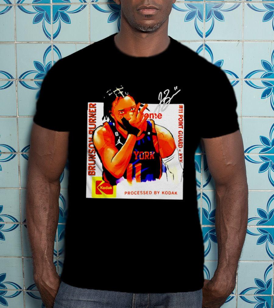 Jalen Brunson Burner New York Kodak #11 Point Guard NYY T-Shirt