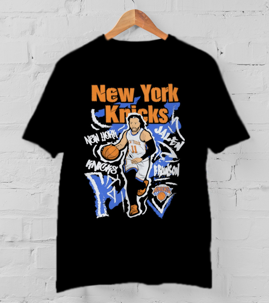 New York Knicks Jalen Brunson Dribbling Basketball 11 T-Shirt