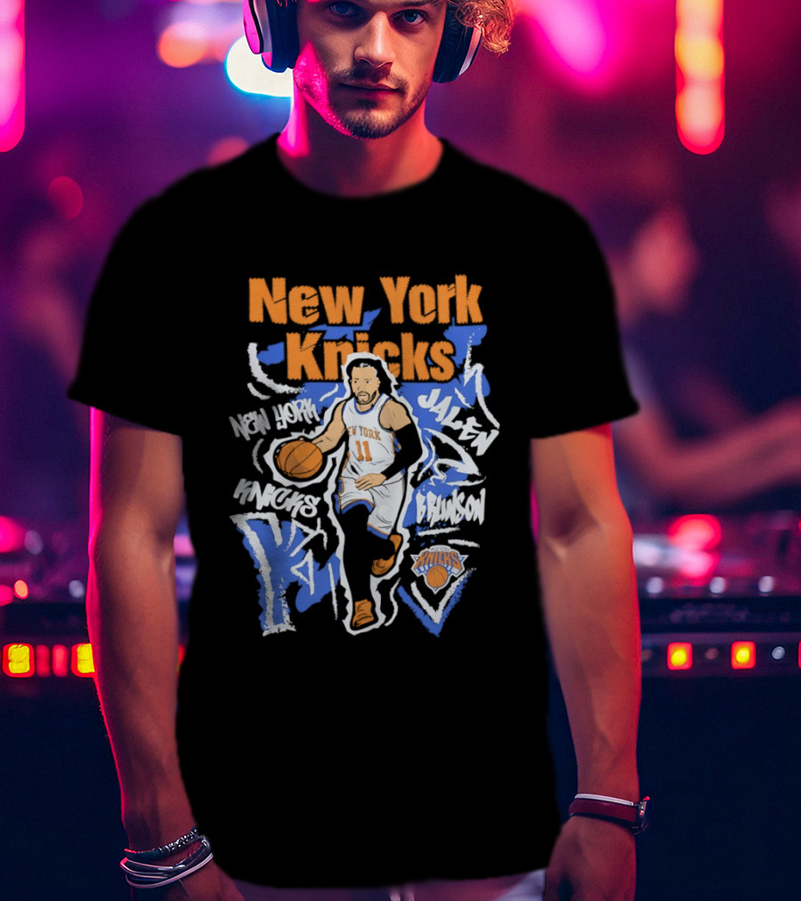New York Knicks Jalen Brunson Dribbling Basketball 11 T-Shirt