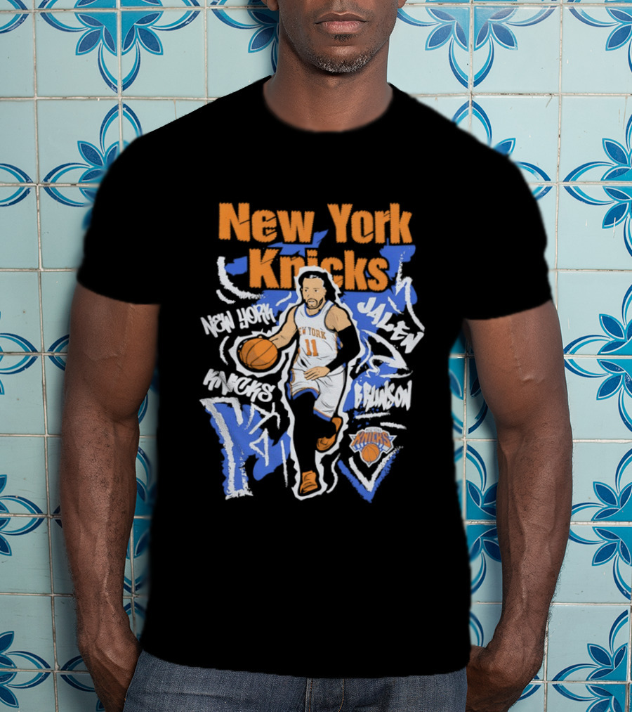 New York Knicks Jalen Brunson Dribbling Basketball 11 T-Shirt