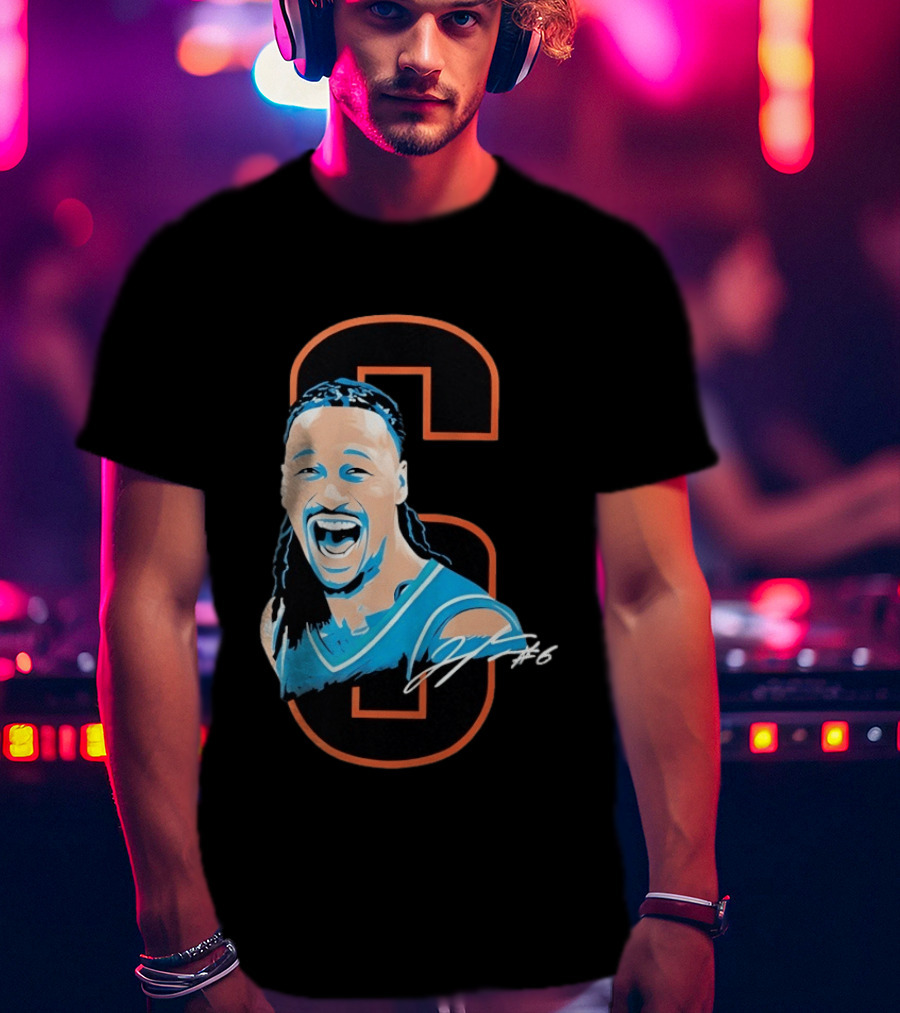 Jaylin Williams Number 6 Oklahoma City Thunder Basketball Signature T-Shirt