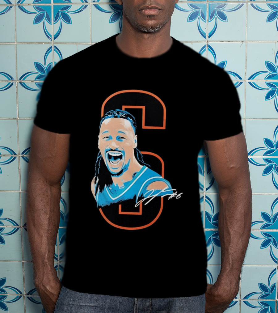 Jaylin Williams Number 6 Oklahoma City Thunder Basketball Signature T-Shirt