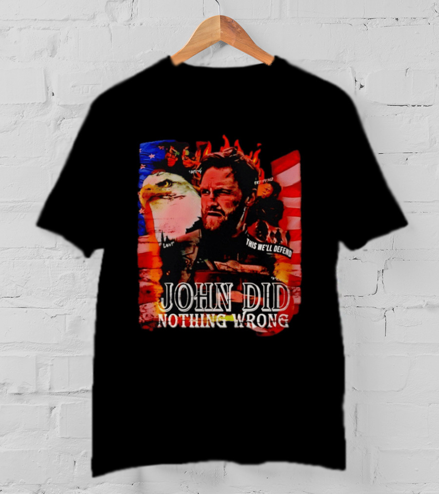 John Walker Marvel Falcon Winter Soldier This We'll Defend American Flag Eagle T-Shirt