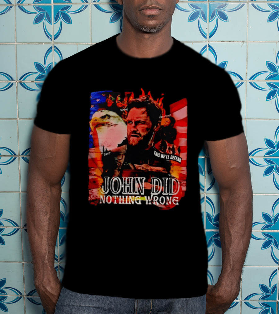 John Walker Marvel Falcon Winter Soldier This We'll Defend American Flag Eagle T-Shirt