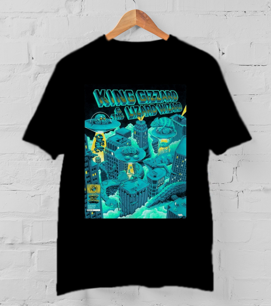 King Gizzard And The Lizard Wizard Forest Hills Stadium New York 2026 Event Reptilians Vs Alienoids August 20 21 T-Shirt