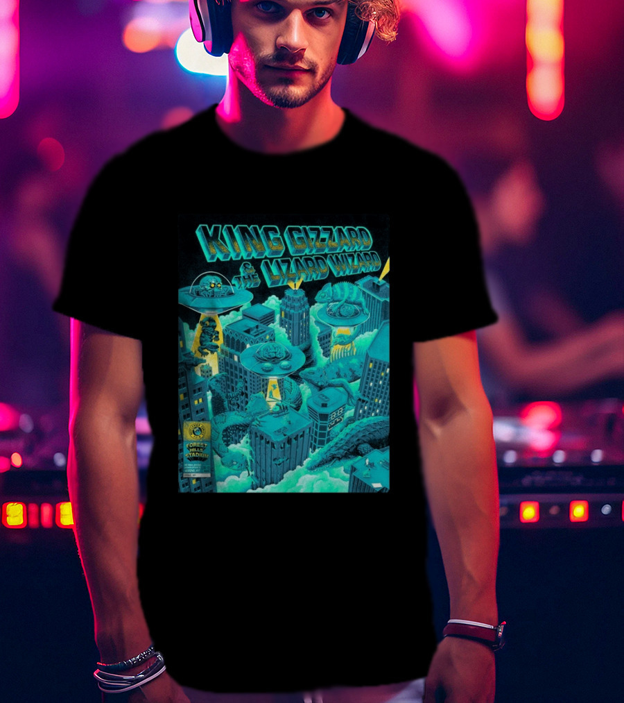 King Gizzard And The Lizard Wizard Forest Hills Stadium New York 2026 Event Reptilians Vs Alienoids August 20 21 T-Shirt