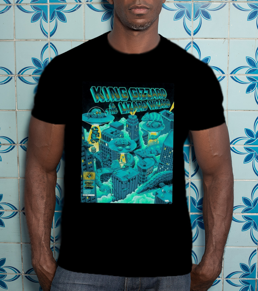 King Gizzard And The Lizard Wizard Forest Hills Stadium New York 2026 Event Reptilians Vs Alienoids August 20 21 T-Shirt