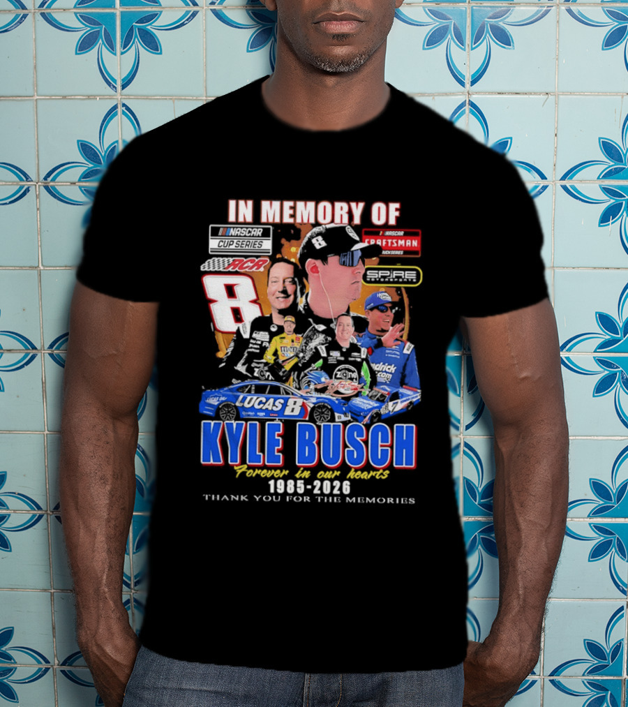 Kyle Busch Craftsman NASCAR Cup Truck Series RCR 8 In Memory 1985 2026 T-Shirt