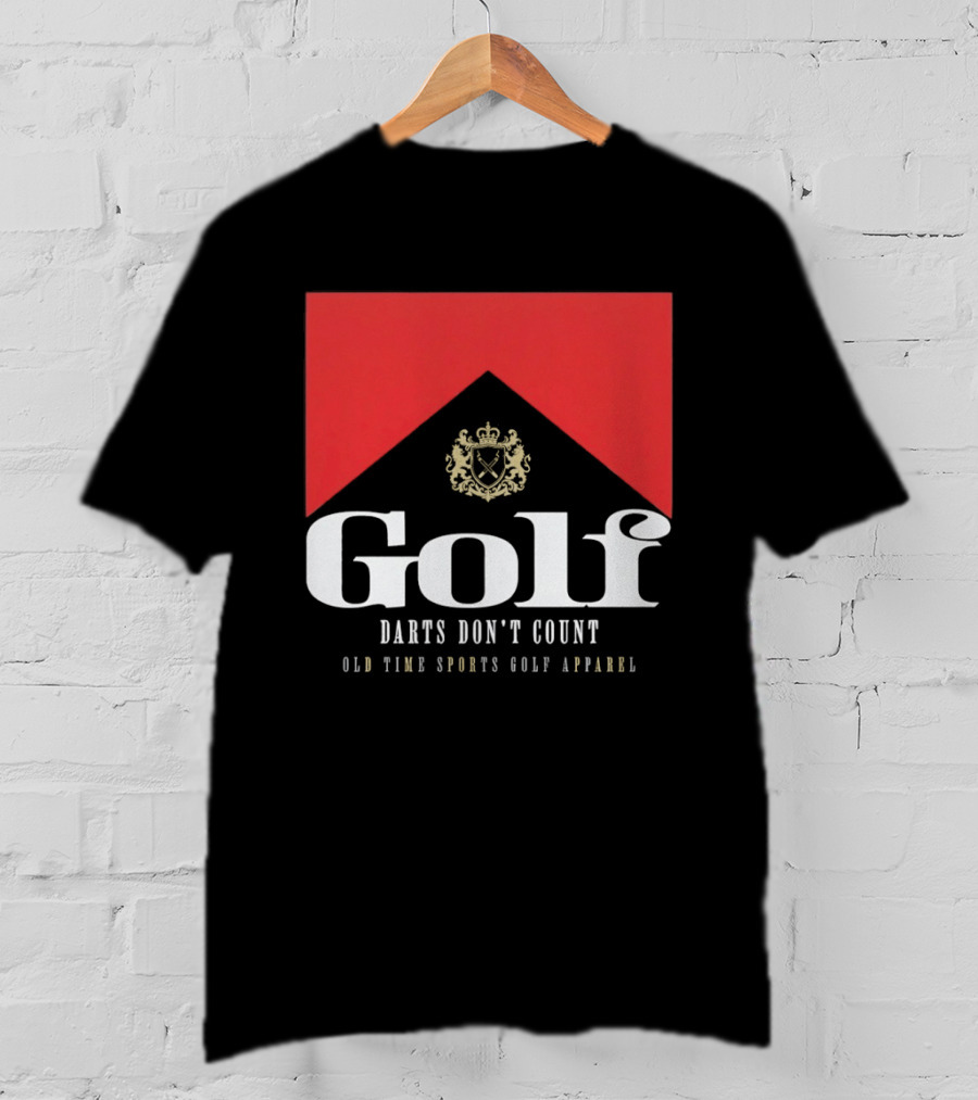 Golf Darts Don't Count Old Time Sports Apparel Crest T-Shirt