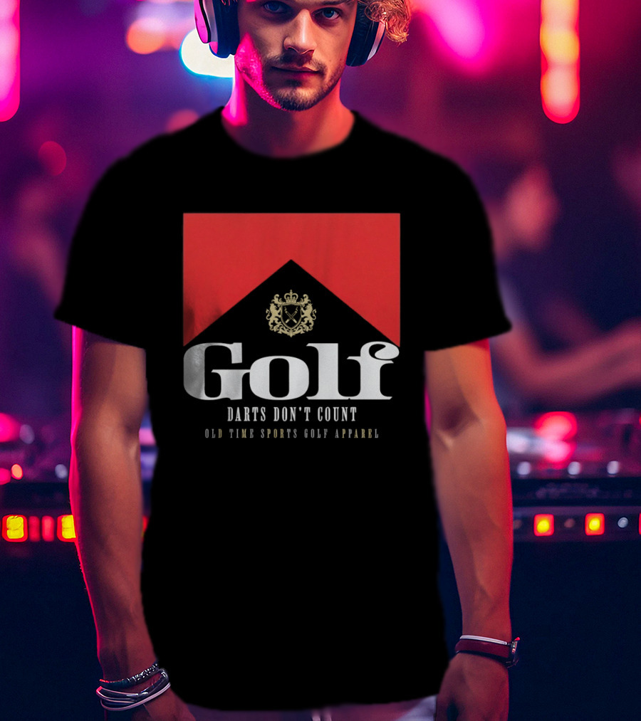 Golf Darts Don't Count Old Time Sports Apparel Crest T-Shirt